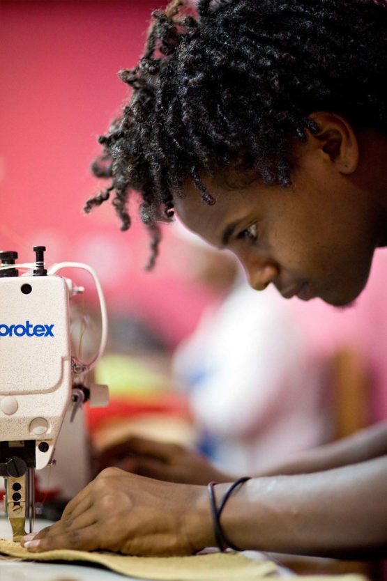 Shoes are made by hand